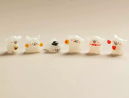 夜光のカートゥーンの白い子犬の装饰品