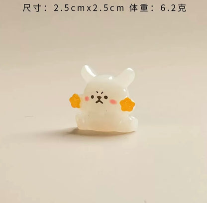 夜光のカートゥーンの白い子犬の装饰品