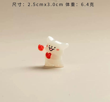 夜光のカートゥーンの白い子犬の装饰品