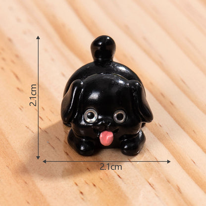 黒い子犬の樹脂工芸品