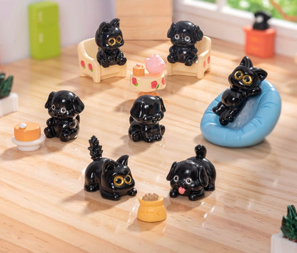 黒い子犬の樹脂工芸品