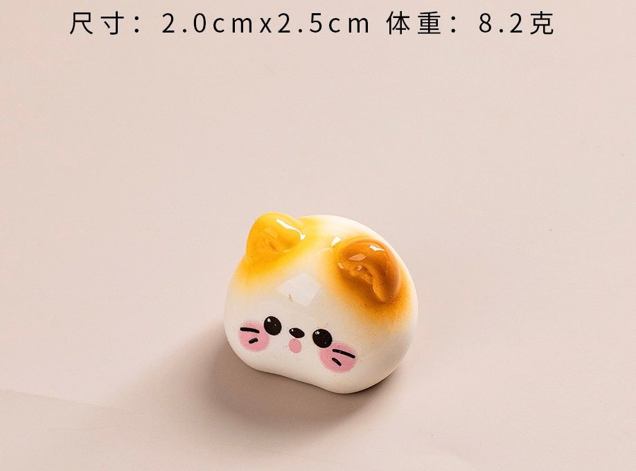 猫の頭のDIYの小さな置物