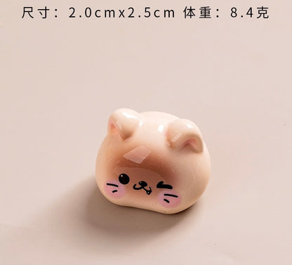 猫の頭のDIYの小さな置物