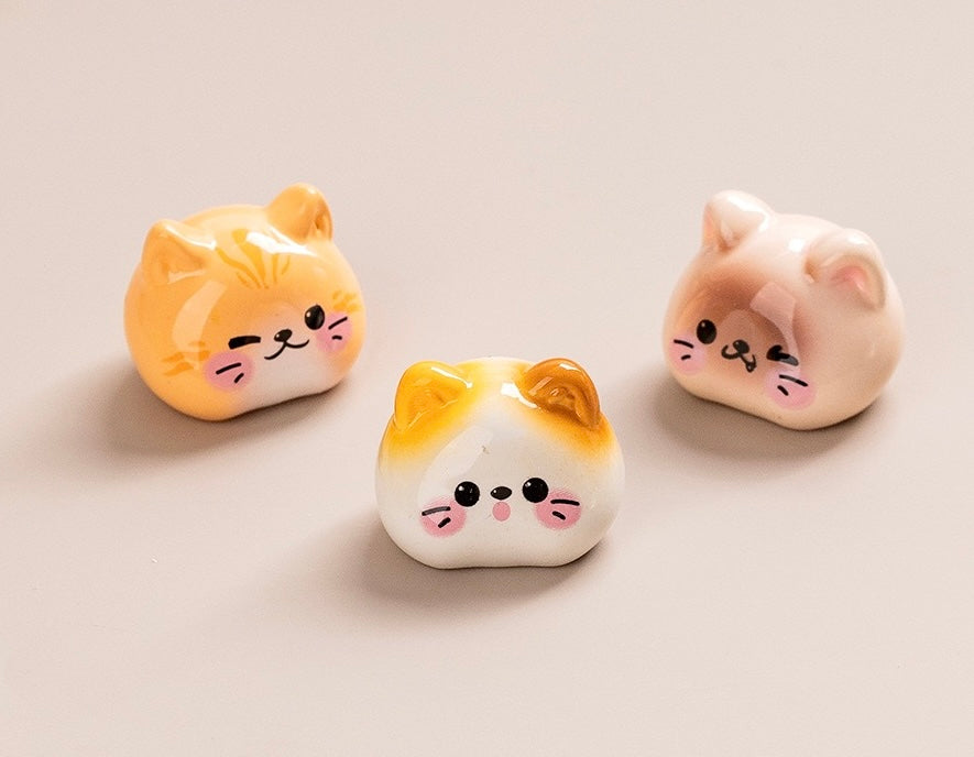 猫の頭のDIYの小さな置物