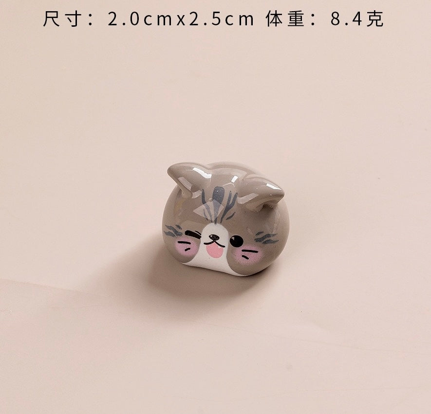 猫の頭のDIYの小さな置物