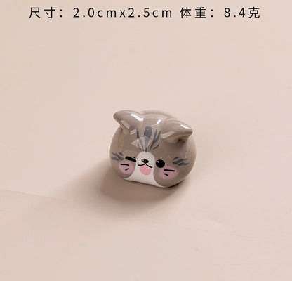 猫の頭のDIYの小さな置物