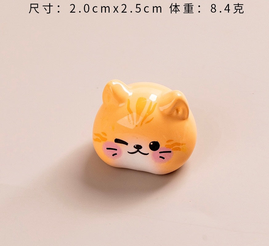 猫の頭のDIYの小さな置物