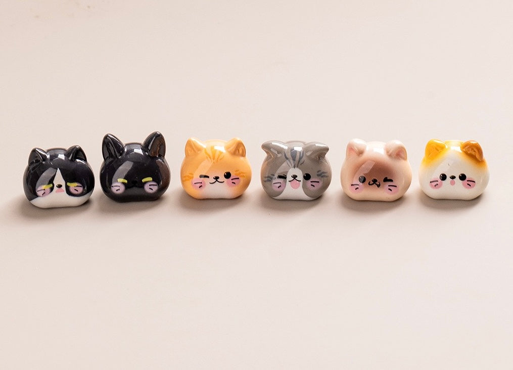 猫の頭のDIYの小さな置物