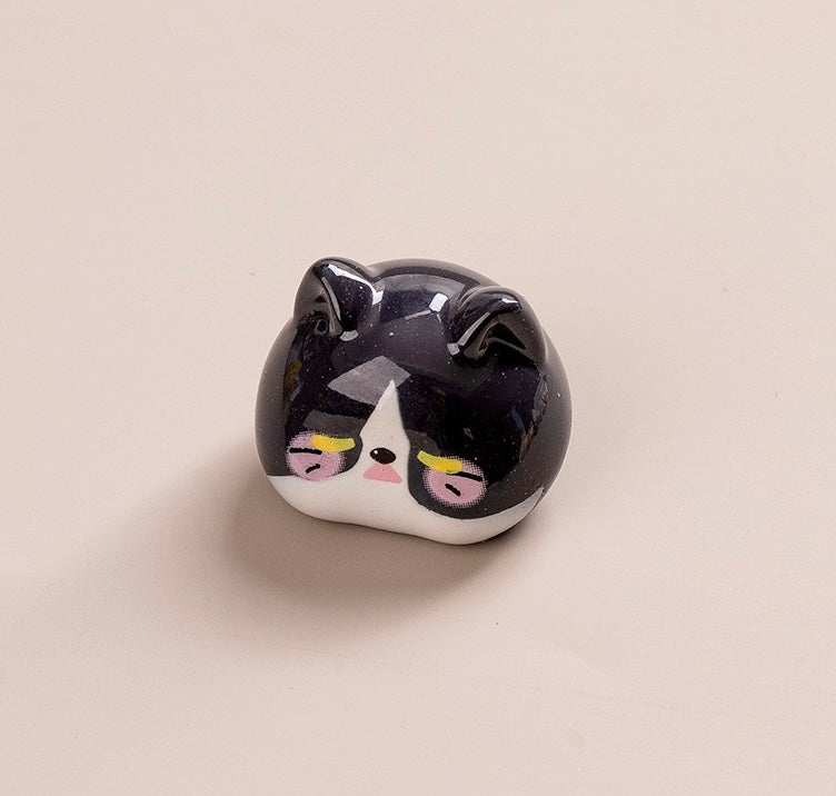 猫の頭のDIYの小さな置物