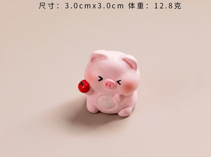 元気な子豚の樹脂工芸品