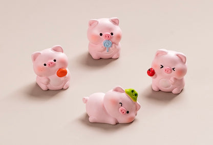元気な子豚の樹脂工芸品