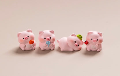元気な子豚の樹脂工芸品