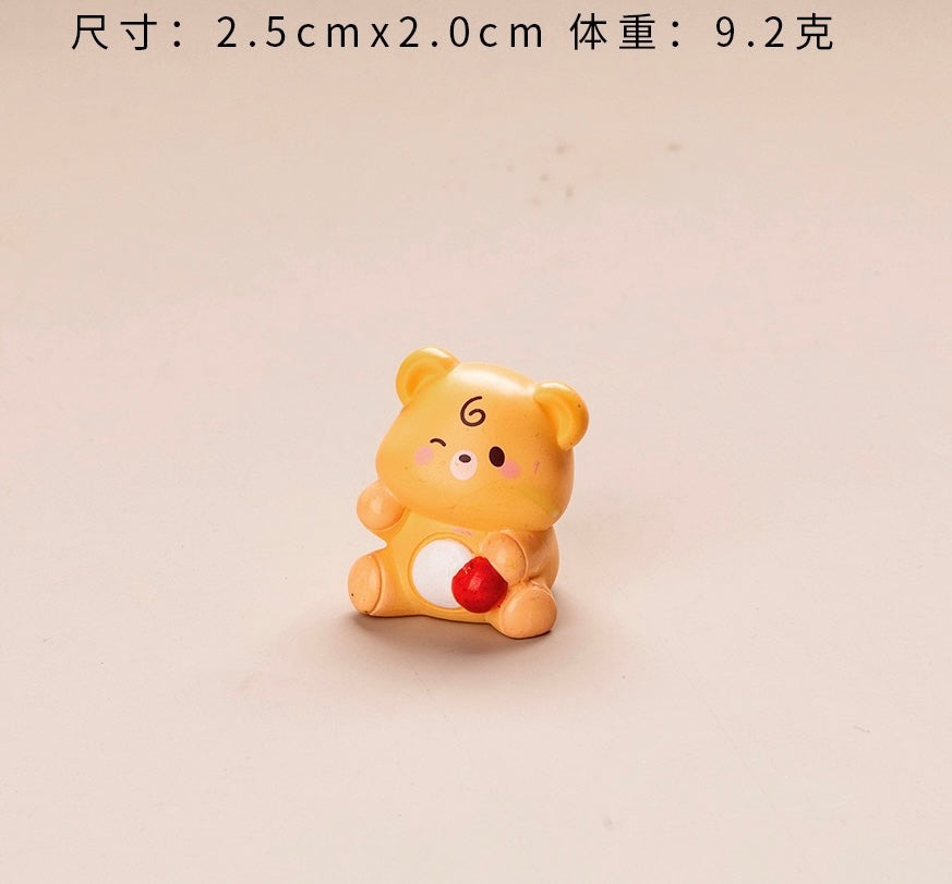 ぽっちゃり熊の樹脂工芸品