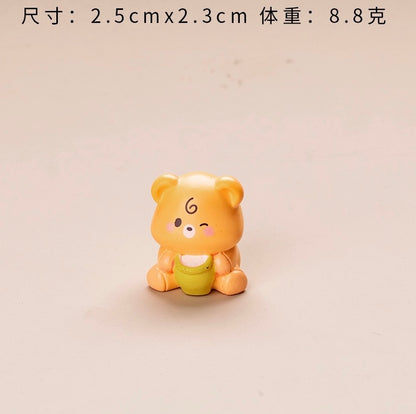 ぽっちゃり熊の樹脂工芸品