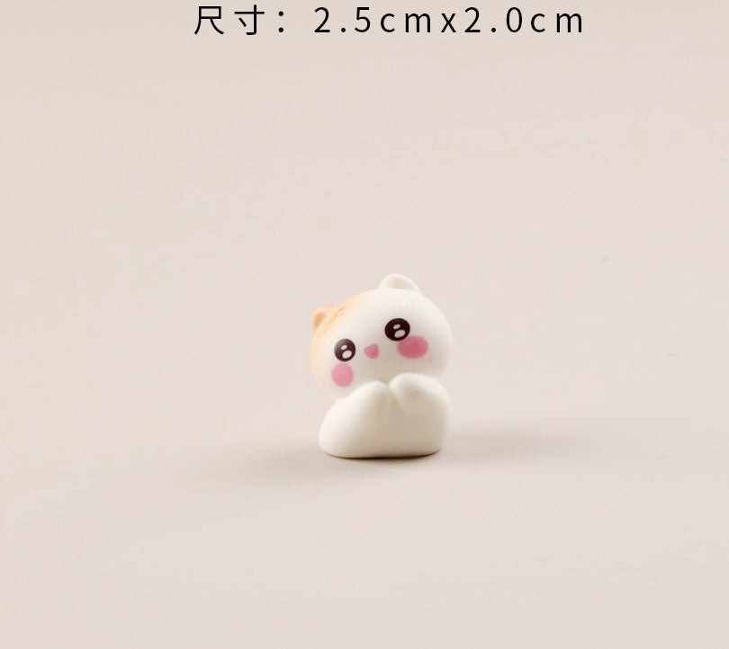 幸せな子猫の樹脂工芸品