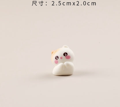 幸せな子猫の樹脂工芸品